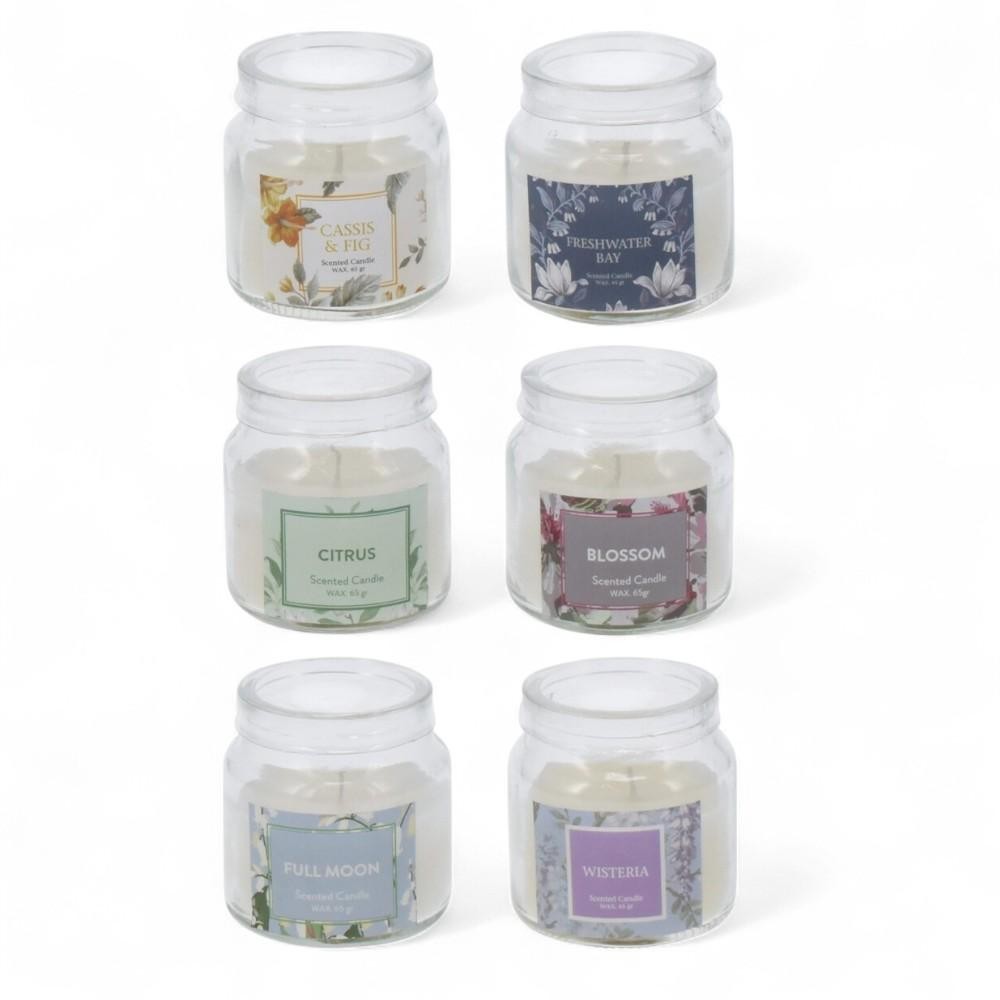 VASO VETRO CCANDELA 6X6CM 6AS